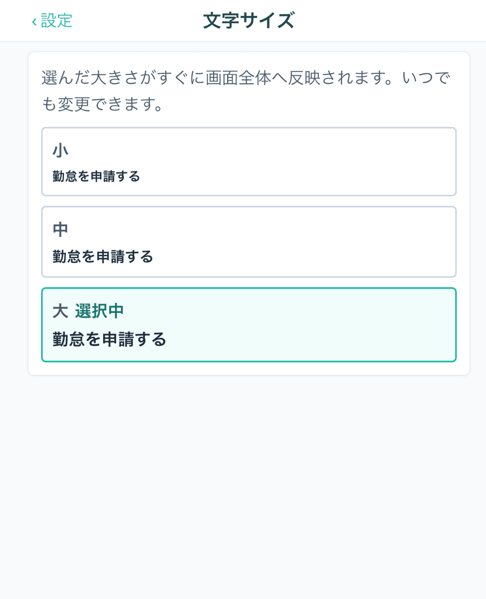 文字サイズ